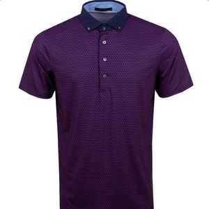 Greyson Moon and Mountain Polo Shirt Raven - SS21 - NEW